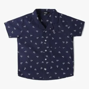 Yousta - Boys Anchor Print Regular Fit Shirt