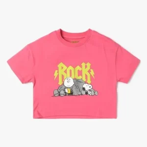 Yousta - Graphic Print Relaxed Fit Crew-Neck T-Shirt