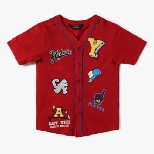 Yousta - Boys Applique Regular Fit V-Neck Button-Down Shirt