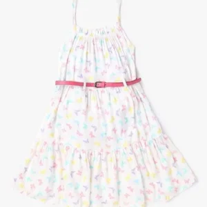 Yousta - Printed Strappy Fit & Flare Dress