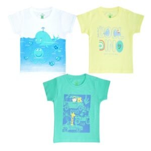 YUV Pack of 3 Printed Round-Neck T-Shirts