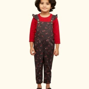 ZALIO Floral Print Dungaree with T-Shirt