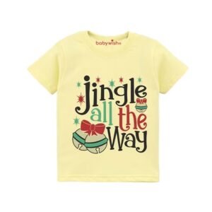 BABYWISH - Typographic Print Round Neck T-Shirt