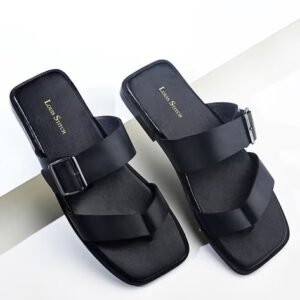 LOUIS STITCH - Toe-Ring Flip-Flops with Genuine leather upper