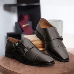 LOUIS STITCH - Men Monks with Leather  Upper