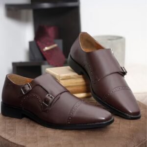 LOUIS STITCH - Men Monks with Genuine leather upper