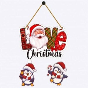 Home Delight Love Christmas Wooden wall decor ideal for home, office decor and gifting.