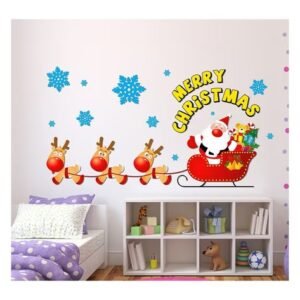 wollzo - Christmas Print Adhesive Wall Sticker