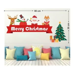 wollzo - Merry Christmas Adhesive Wall Sticker